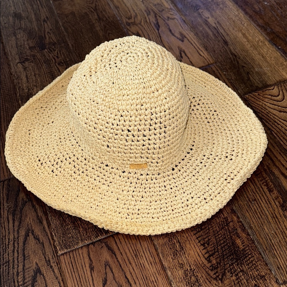 Trina Turk Tan Crochet Sun Hat
